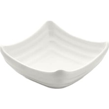 Külsan Kare Gondol Ramekin Melamin Sosluk Beyaz 11X11X3,6