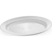 Külsan 11064.CW - Nova Yağmur Efektli Oval Servis Tabağı 64x44 cm, Thermoset Melamin