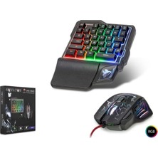 Hadron GM-506 Rgb Ledli  Kablolu Oyuncu Klavye Mouse Seti