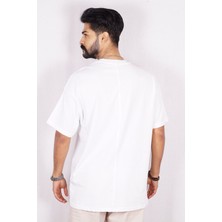 Marrakech Unisex Beyaz Oversize Bol Kalıp Tshirt