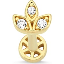 Altınsepeti Altın Lotus Tragus Küpe AS56PC