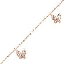 Altınsepeti Rose Gümüş Kelebekli Bileklik G194BLR2