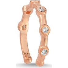 Altınsepeti Rose Gümüş Altı Taşlı Kıkırdak Küpe G184KPR3