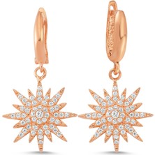 Altınsepeti Rose Gümüş Sallantılı Kutup Yıldızı Küpe G180KP