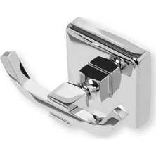 Çelik Banyo Paslanmaz Pirinç Çiftli Bornozluk Askılık Montajlı  KU10-002