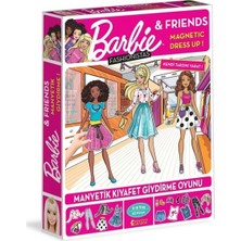 Barbie Kız Çocuk Barbie Bebek Manyetik Kıyafet Giydirme Oyunu 62 Parça