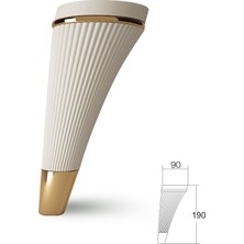 Misline Sementa Berjer, Koltuk, Kanepe ve Çekyat Ayağı 19 cm 4'lü Siyah Krom