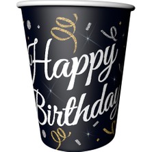 Event Party Store Bardak Sparklıng Confettı Happy Bırthdat 8'li