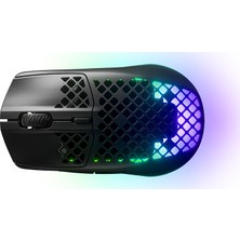 SteelSeries Aerox 3 Wireless - Ultra Hafif Gaming Mouse - 18,000 CPI TrueMove Air Optik Sensör - 200+ Saat Pil Ömrü - Siyah