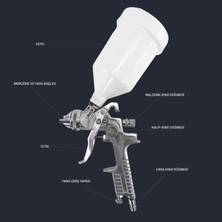 Staxx Power Profesyonel Üstten Depo 1.4mm 600CC Boya Tabancası