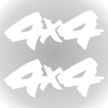 Quart Aksesuar 2'li 4x4 Off Road Sticker Oto Sticker Araba Sticker