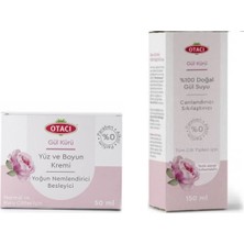 Otacı Gül Kürü Yüz ve Boyun Kremi 50 ml + Otacı %100 Doğal Gül Suyu 150 ml