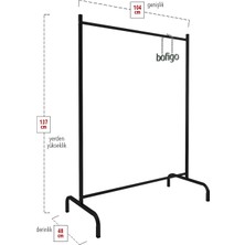 Bofigo Konfeksiyon Askısı Ayaklı Askılık Elbise Askılığı Siyah