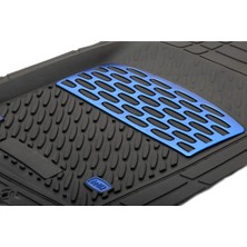 Team Car  1988 Model Mercedes 230 Için 3D Havuzlu Tip Universal Paspas - Mavi Kromajlı