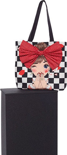 Ays Home Popart Desen Dama Desen Bez Plaj Alışveriş Çantası Günlük Kullanım İçin Şık Görünüm görsel 2