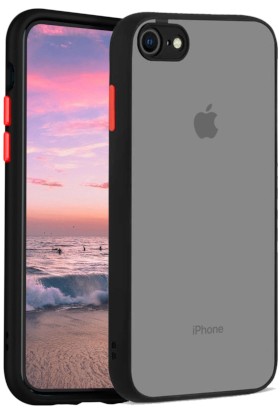Emybox Apple iPhone 6 Plus & 6s Plus Uyumlu Kamera Lens Korumalı Arkası Mat Silikon Telefon Kılıfı Siyah