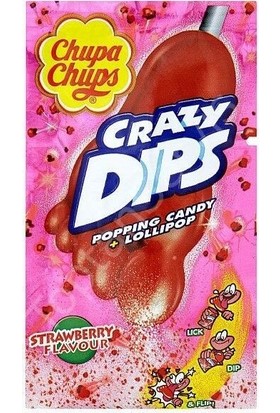 Vivident Chupa Chups Crazy Dıps Patlayan Çilekli Şeker 24 Adet