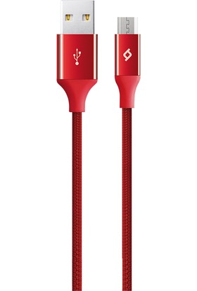 TTec AlumiCable Micro USB Şarj Kablosu - Kırmızı 2DK11K