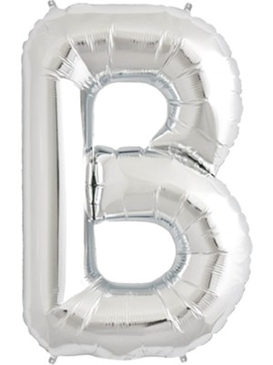 İKM Harf Balon Folyo Orta Boy  75 cm Gümüş B
