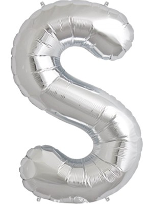 İKM Harf Balon Folyo Orta Boy  75 cm Gümüş S