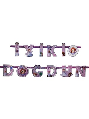 My Paper Craft Sofia Prenses Temalı Iyi Ki Doğdun Yazısı 2 Metre