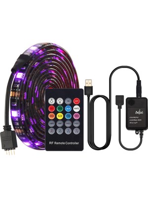 Triline Ses Destekli Rgb Kumandalı USB Şerit LED Aydınlatma - 50 cm