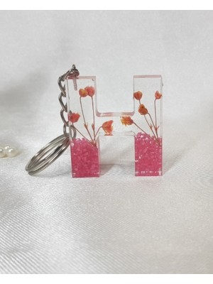 Sultan Tasarım Epoksi H Harfi Anahtarlık