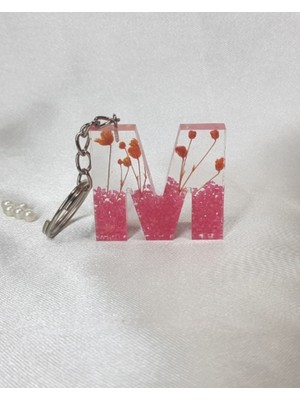 Sultan Tasarım Epoksi M Harfi Anahtarlık