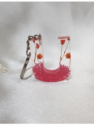 Sultan Tasarım  Epoksi U Harfi Anahtarlık