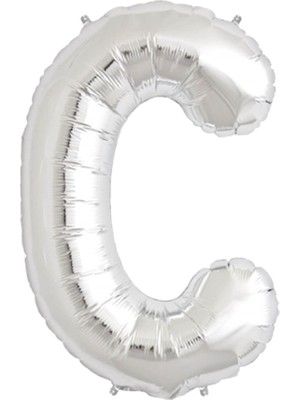 İKM Harf Balon Folyo Orta Boy  75 cm Gümüş C