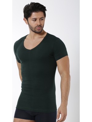 Elegant Öztaş Underwear 1049-A Erkek Ribana V Yaka Fanila