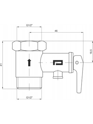 Pakkens Elektrikli Termosifon Emniyet Ventili 9 Bar Mandallı 1/2''