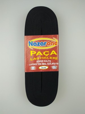 Event Party Store Lastik Siyah Bel Paça 3cm 10MT