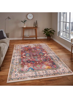 Almoss 7/24 4131A Pembe 80X150 cm Saçaklı Modern Halı