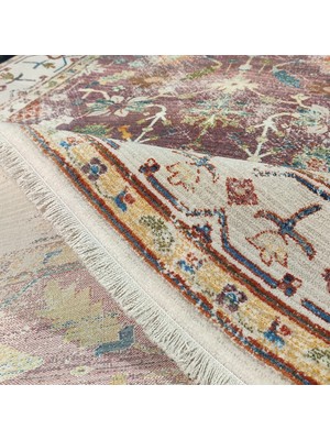 Almoss 7/24 4131A Pembe 80X150 cm Saçaklı Modern Halı