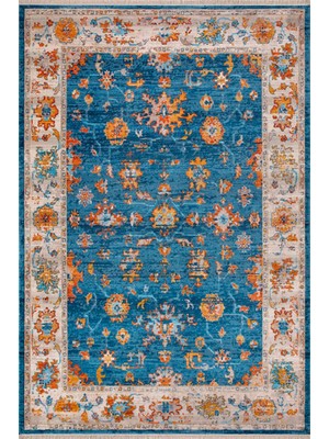 Almoss 7/24 4177A Lacivert 200X290 cm Saçaklı Modern Halı