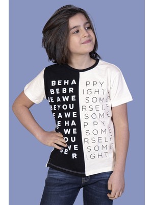 Toontoy Erkek Çocuk Yazı Baskılı T-Shirt