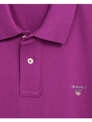 Gant Erkek Mor Slim Fit Pique Polo 2202.542