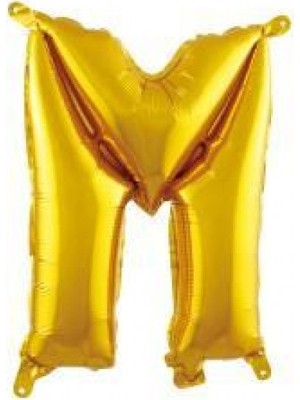 İKM Harf Balon Folyo Küçük Boy 16 Inç  35 cm Gold M