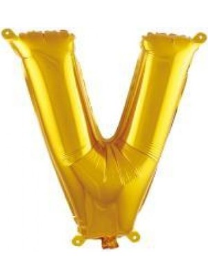 İKM Harf Balon Folyo Küçük Boy 16 Inç  35 cm Gold V