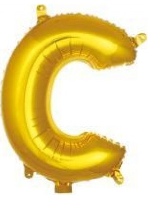 İKM Harf Balon Folyo Küçük Boy 16 Inç  35 cm Gold C
