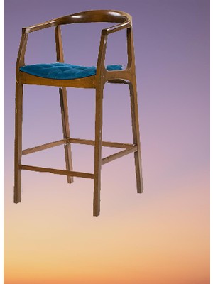 Bengi Yüksek Sandalye ZUS703 Tam Kolçak Ahşap Gürgen Iskelet