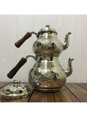 Efemir Nakışlı Bakır Çaydanlık Orta Boy
