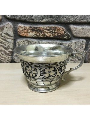 Efemir İşlemeli Eskitme Bakır Tas