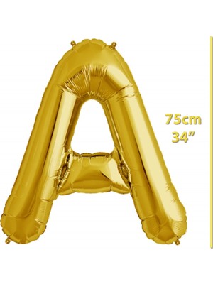 İKM Harf Balon Folyo Orta Boy  75 cm Gold A