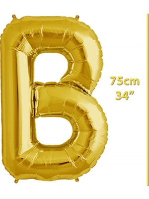 İKM Harf Balon Folyo Orta Boy  75 cm Gold B