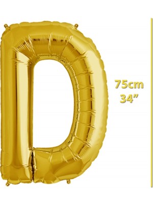 İKM Harf Balon Folyo Orta Boy  75 cm Gold D