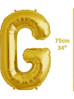 İKM Harf Balon Folyo Orta Boy  75 cm Gold G