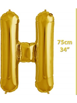İKM Harf Balon Folyo Orta Boy  75 cm Gold H