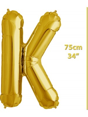 İKM Harf Balon Folyo Orta Boy  75 cm Gold K